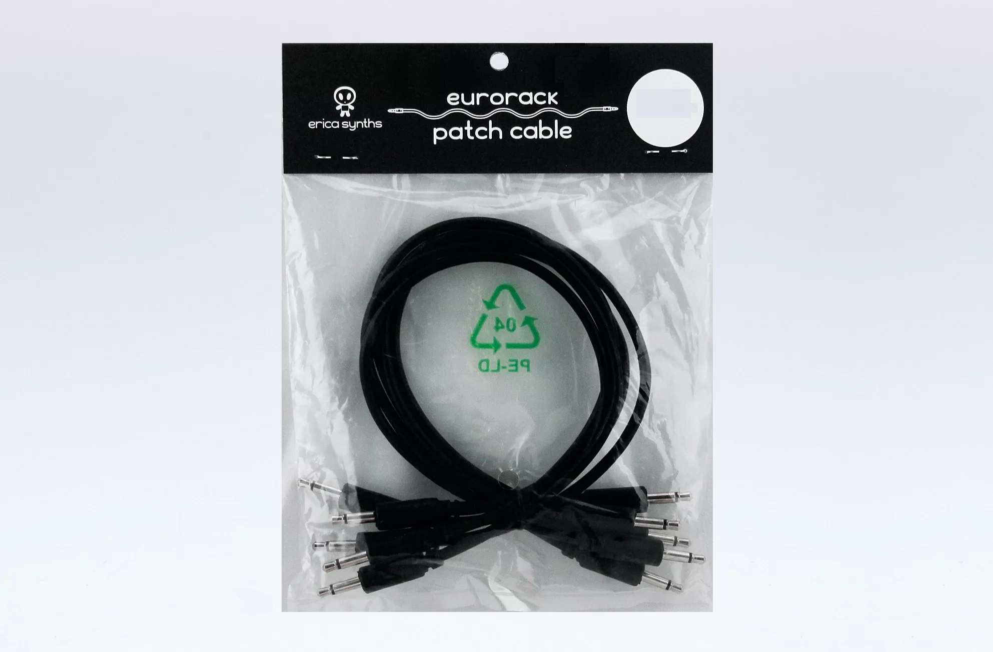 Erica Synths Eurorack patch cables 90cm (5 stk) - Sort