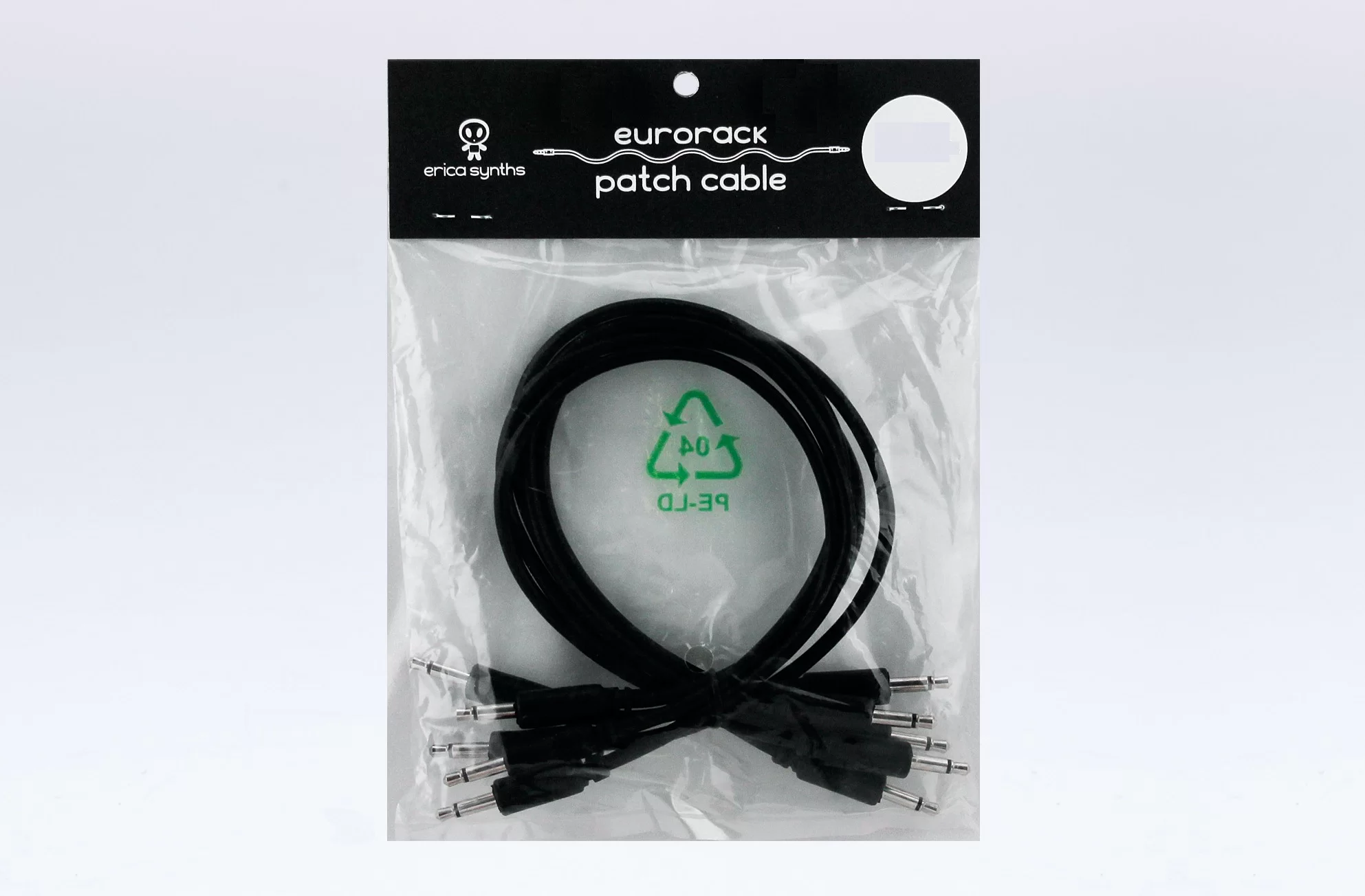 Erica Synths Eurorack patch cables 60cm (5 pcs) - Black