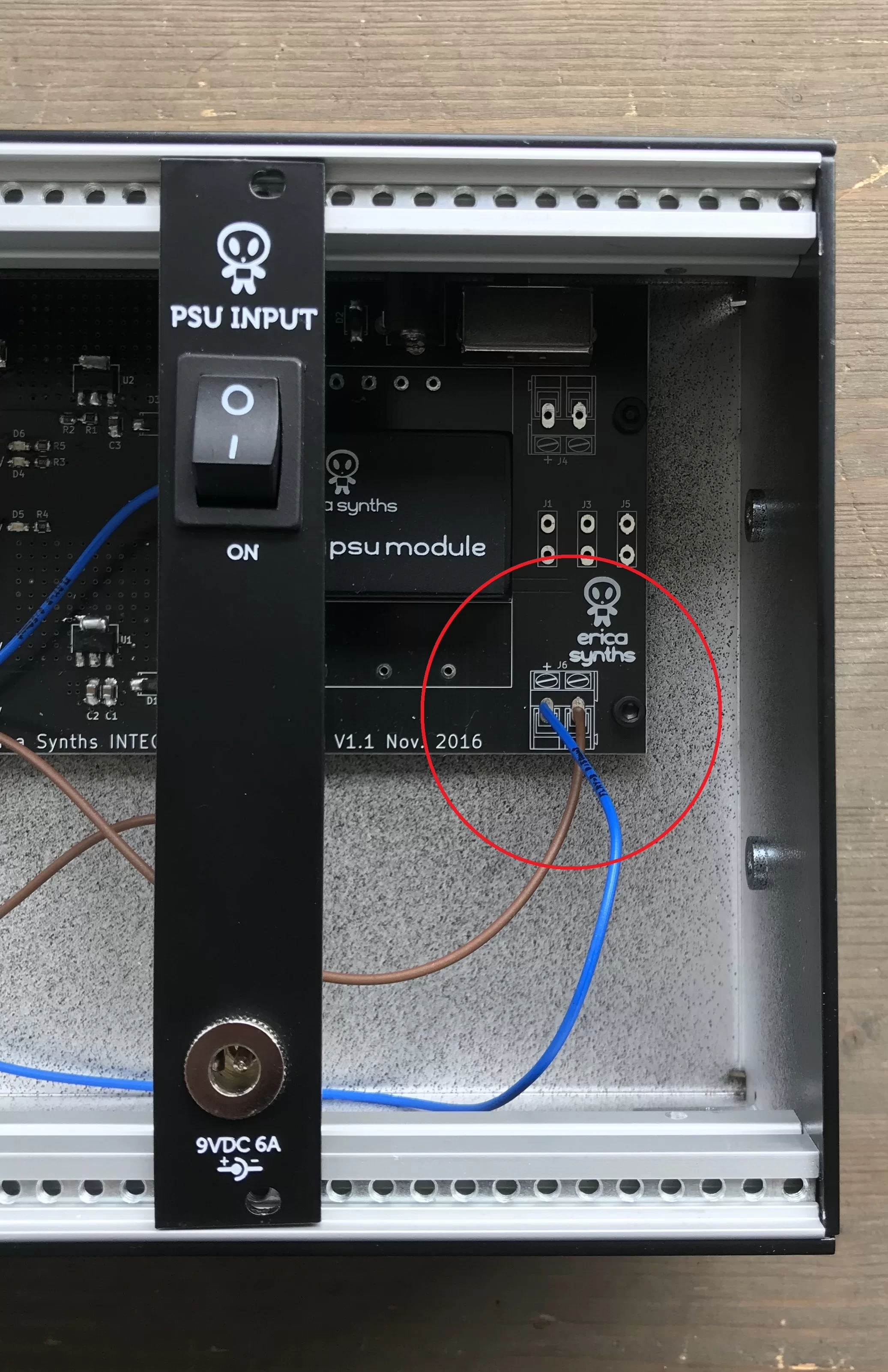 Erica Synths PSU Input Module