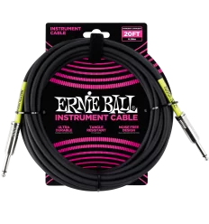 Ernie Ball Instrument Cable 6m (20FT) Black