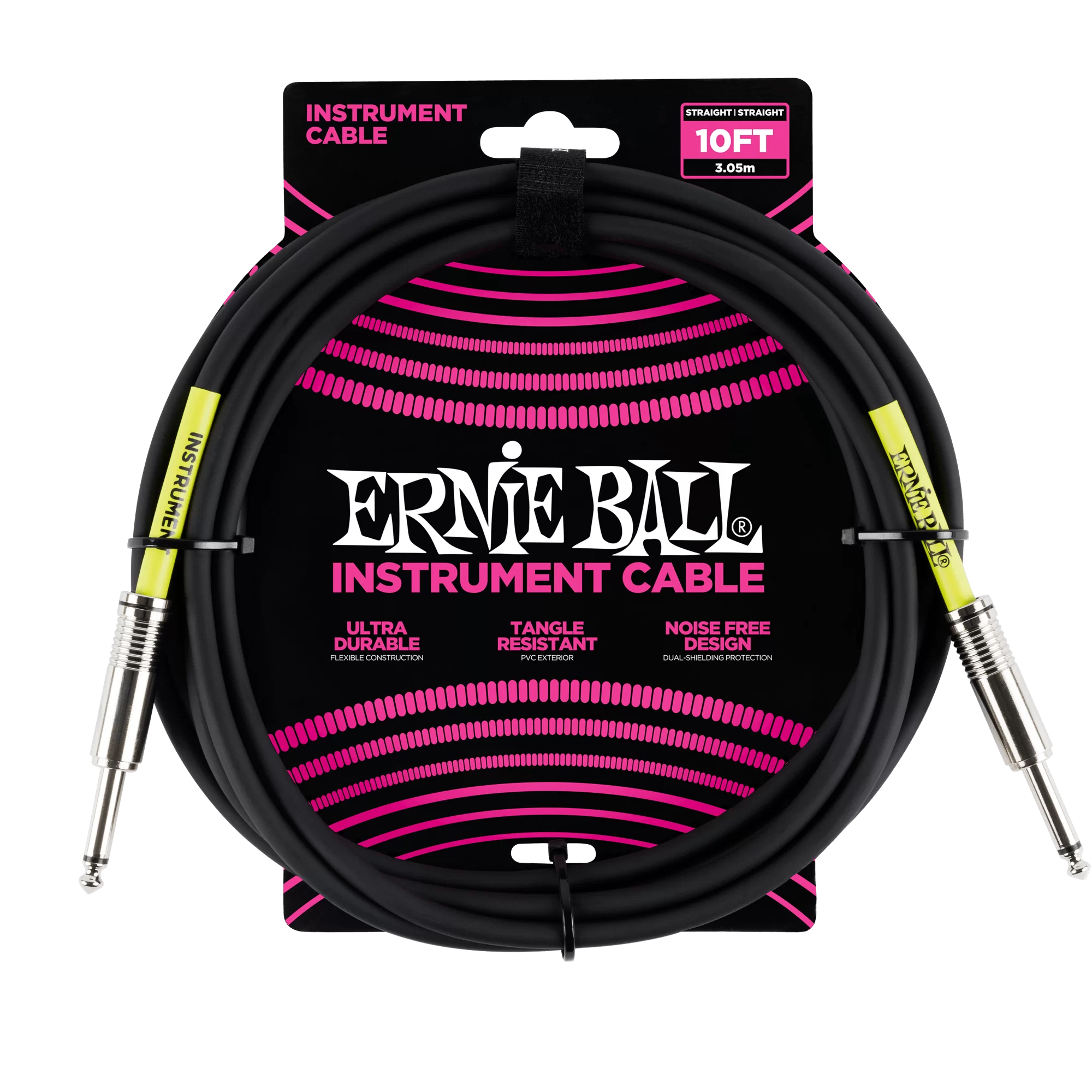 Ernie Ball Instrument Cable 3m (10FT) Black