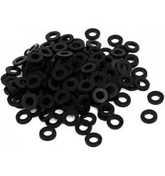 Black Washers, Polyamide, M3, 50 pcs.