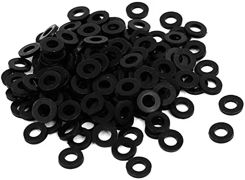 Black Washers, Polyamide, M3, 50 stk.