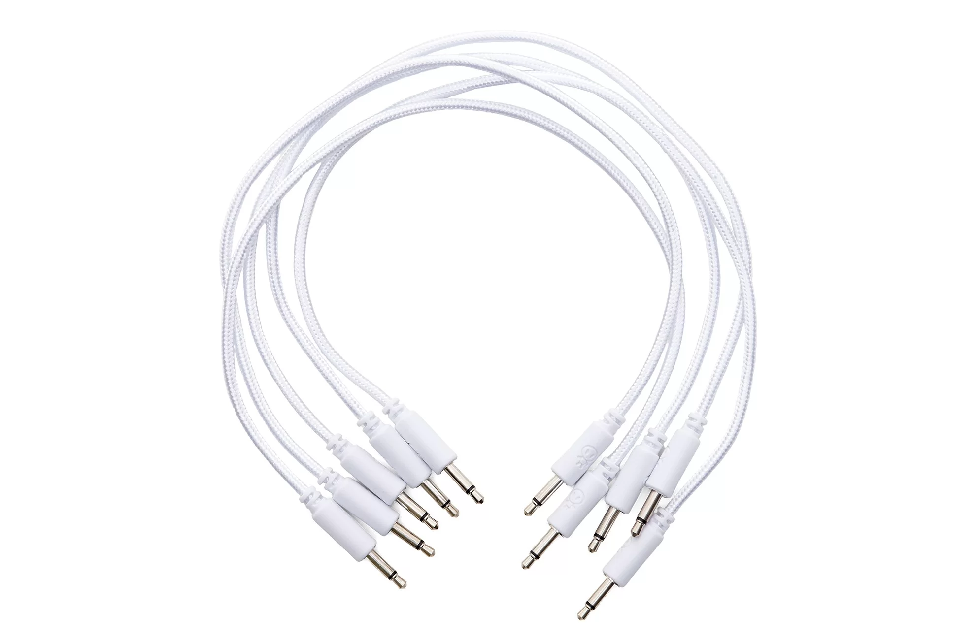 Erica Synths Braided Eurorack Patch Cables 20cm (5 pcs) - Hvid