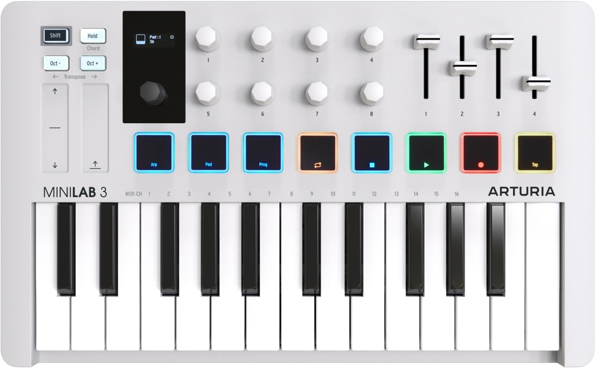 Arturia Minilab-MKIII USB MIDI Controller - White